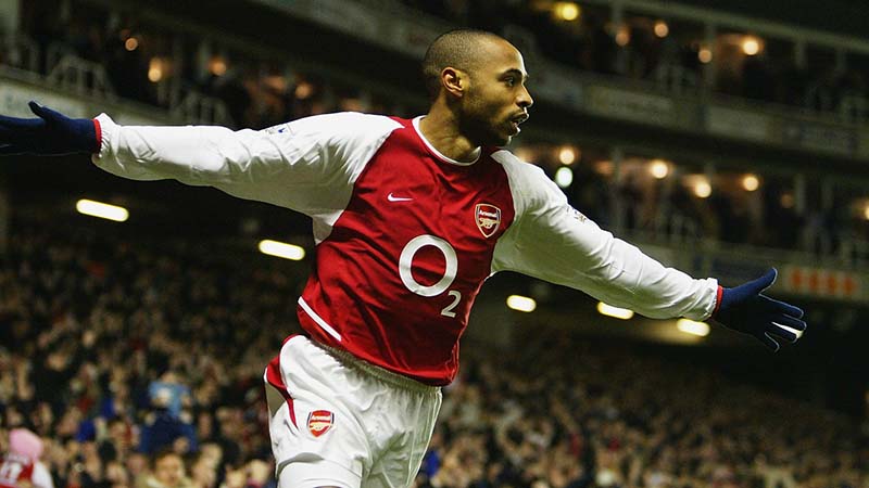 Thierry Henry nổi bật nhất trong danh sách các cầu thủ Arsenal